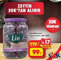 LİO SALAMURA SİYAH ZEYTİN 500 G